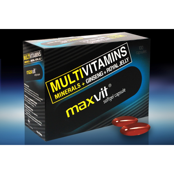 MAXVIT Multivitamins / Minerals / Ginseng / Royal Jelly - 1 Box x 100 ...